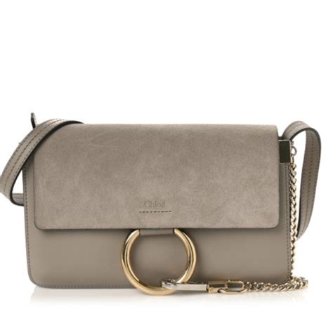 chloe faye schwarz|CHLOE Suede Calfskin Small Faye Shoulder Bag Denim Blue .